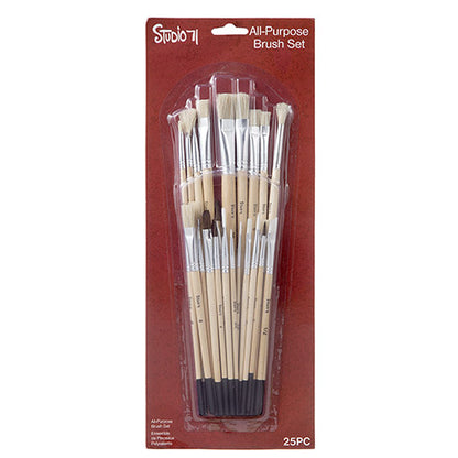 Studio 71 Paintbrush Set / Set de 25 Pinceles Naturales y Sintéticos Descontinuado Darice