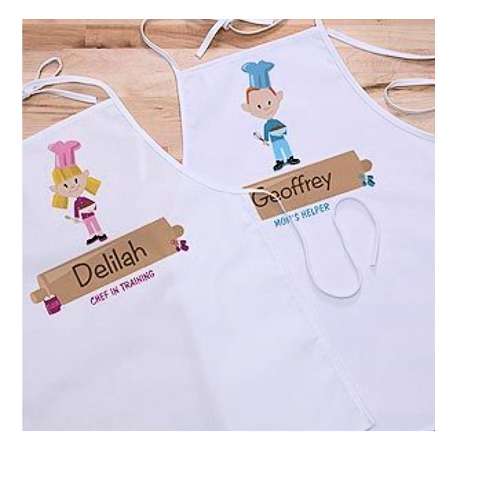 Adult &amp; Child Canvas Apron Kit / Delantales Personalizables Repostería Darice