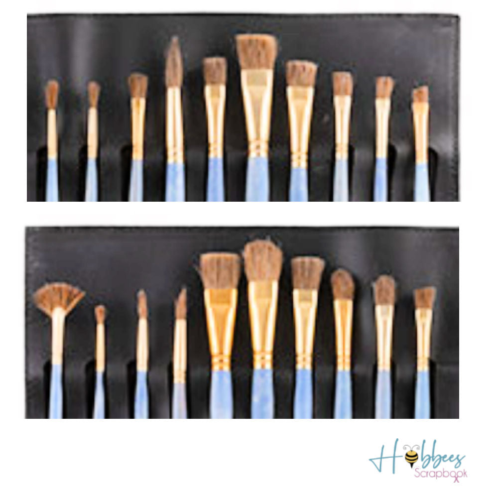 Studio 71 Watercolor Brush Set  / 20 Pinceles Pelo Natural con Estuche Pinceles y Brochas Darice