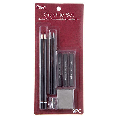 Studio 71 Graphite Set / Set de 9 Grafitos Dibujo Darice