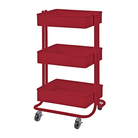 Metal Rolling Utility Cart Red / Carrito con Ruedas Rojo DESCONTINUADO Darice