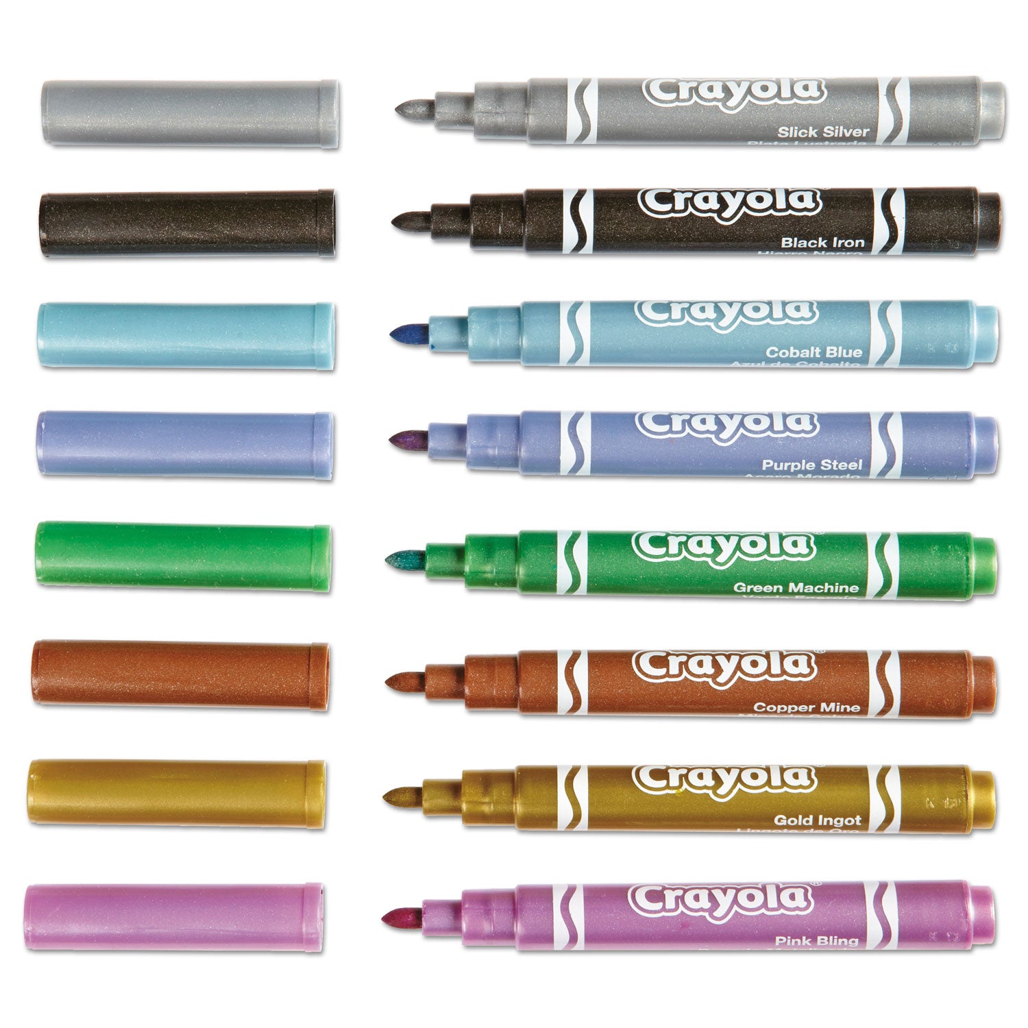 Crayola Metallic Markers / Marcadores en Tonos Metalicos Marcadores &amp; Plumones Crayola