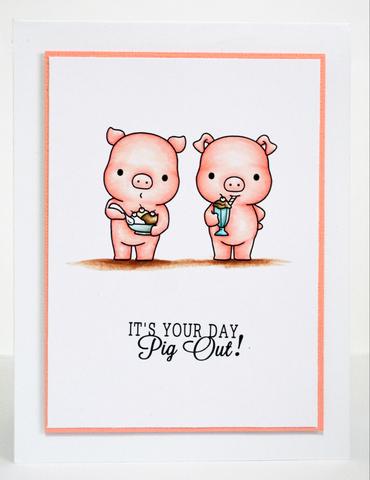 Cling Mounted Rubber Stamps and Dies Sweet Treats / Sellos Cling y Suajes de Cerditos Descontinuado LDRS Creative