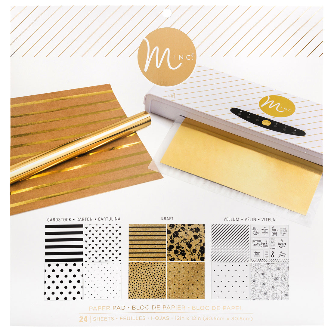 Minc Paper Pad / Block de Papel para Minc Foil 12" Foil Reactivo Heidi Swapp