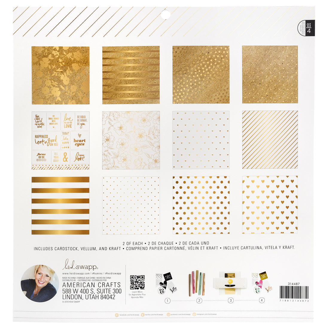 Minc Paper Pad / Block de Papel para Minc Foil 12" Foil Reactivo Heidi Swapp