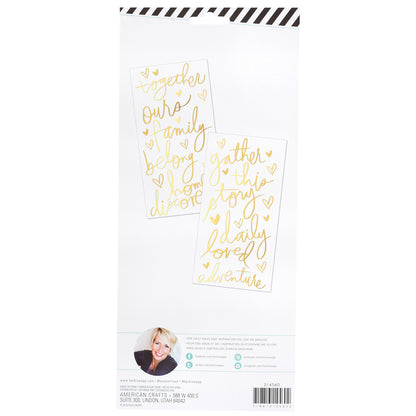 Puffy Stickers with Foil Accents / Estampas en 3D Metalizadas Stickers Heidi Swapp