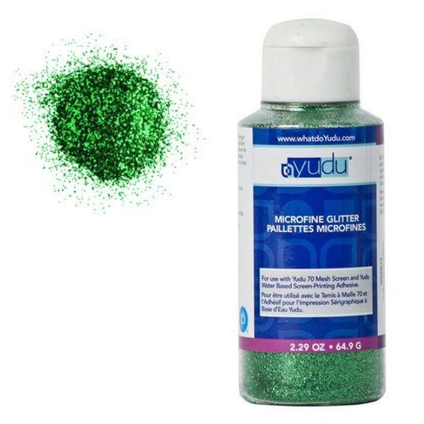 Green Microfine Glitter / Diamantina Ultra Fina Verde Adornos / Embellishments Yudu