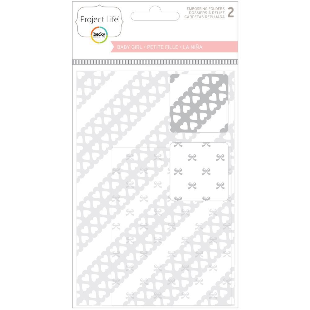 Embossing Folder Baby Girl / Folder de Grabado Niña Descontinuado Project Life