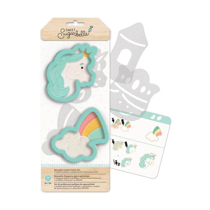 Cookie Cutter Set Enchanted / 2 Cortadores de Galletas Unicornio y Arcoiris Repostería Sugarbelle