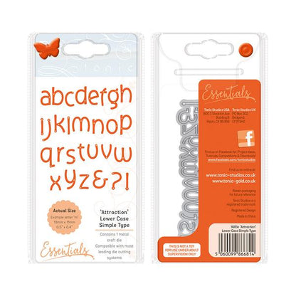 Simple Type Alphabets Lower Case Dies / Suaje de Abecedario Descontinuado Tonic Studios
