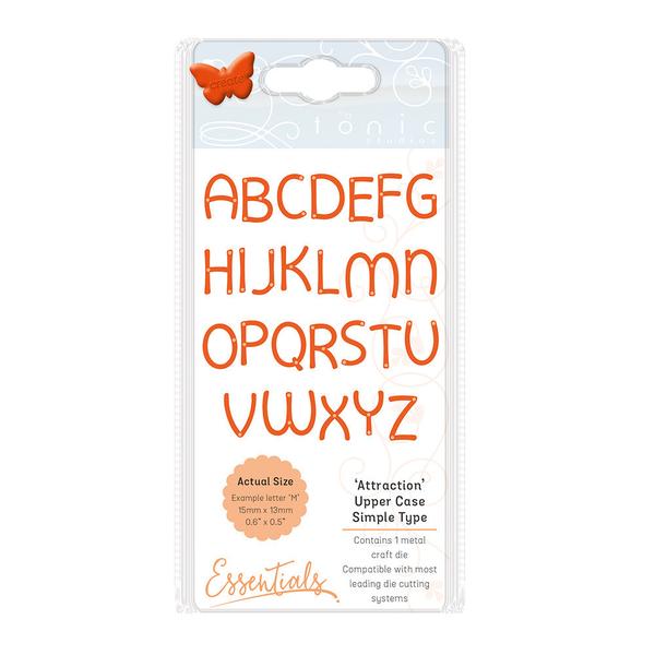 Simple Type Alphabets Upper Case Die Set / Suaje de Abecedario en Mayusculas Descontinuado Tonic Studios