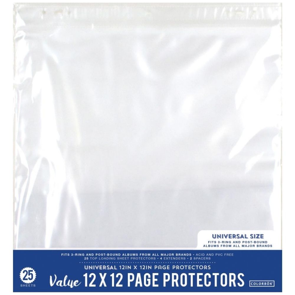 Page Protector 12 x 12&quot; Value Pack / 25 Protectores para Papel Almacenamiento y Organización Colorbok