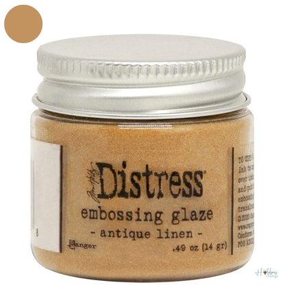 Distress Embossing Glaze Antique Linen / Polvo de Embossing Lino Polvos de Embossing Ranger