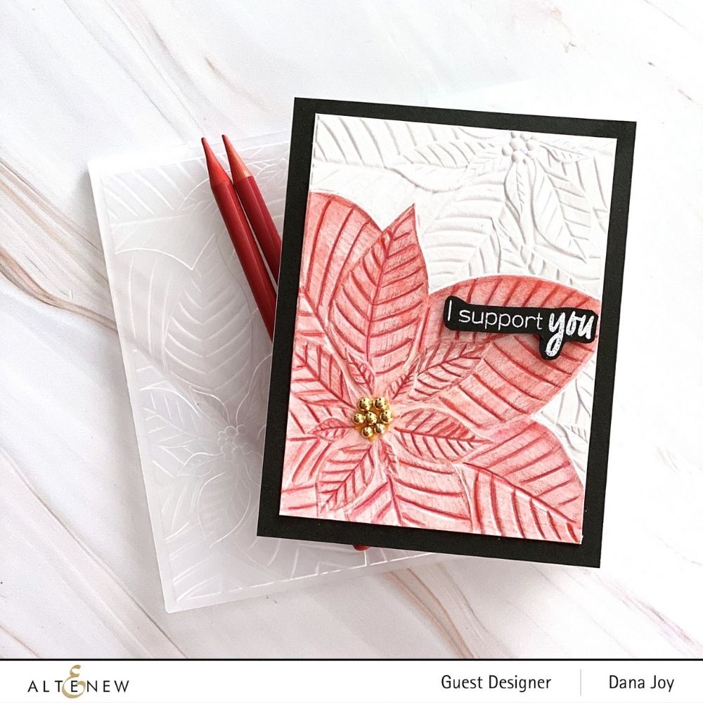 Perfect Poinsettias 3D Embossing Folder / Folder de Grabado Nochebuena Descontinuado Altenew
