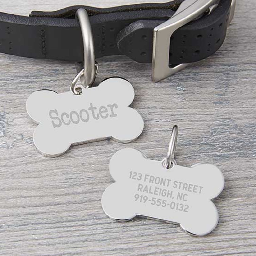 24 Pet Tags with Ring / Plaquitas de Hueso Accesorios ImpressArt