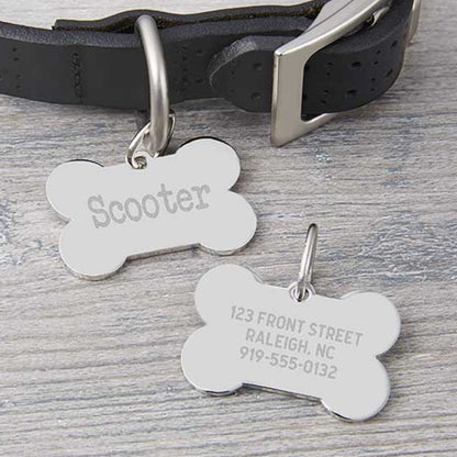 24 Pet Tags with Ring / Plaquitas de Hueso Accesorios ImpressArt