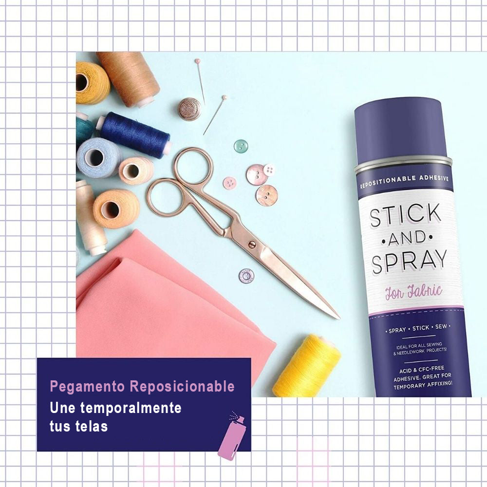 Stick &amp; Spray Adhesive For Fabric / Pegamento Reposicionable para Tela Adhesivos / Pegamentos Crafter&