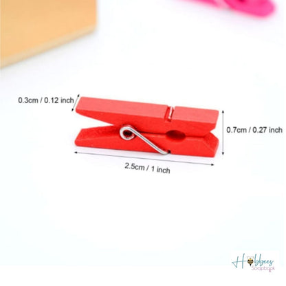 Mini Spring Clothespins / Mini Pinzas de Madera Colores Adornos / Embellishments Darice