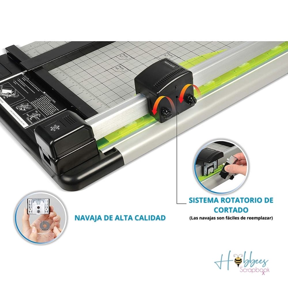 Heavy-Duty Rotary Trimmer 12 in / Cortadora con Capacidad de 36 Hojas Cortadoras / Guillotinas Carl