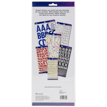 Champagne Aphrodite Alphabet Stickers / Estampas de Alfabeto Oro Glitter Descontinuado Sticko