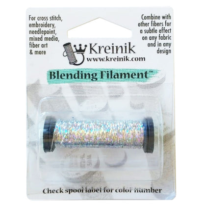 Blending Filament Solar Silver / Hilo de Filamento Plateado Tornasol Descontinuado Kreinik