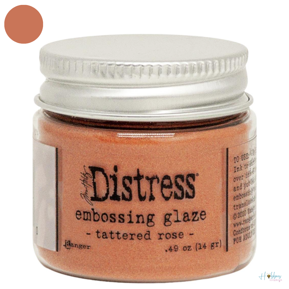 Distress Embossing Glaze Tattered Rose / Polvo de Embossing Rosa Coral