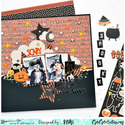 Spoooky Paper Pad 6 x 8" / Block de Halloween Descontinuado Pebbles