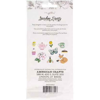 Garden Party Puffy Stickers / Estampas en 3D Decorativas Descontinuado American Crafts