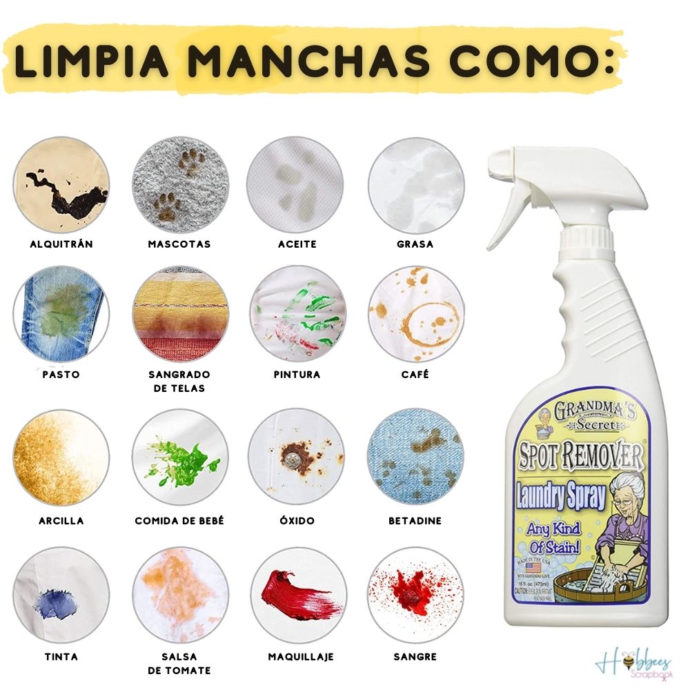 Spot Remover Laundry Spray / Removedor de Manchas Pintura para Tela Grandma&