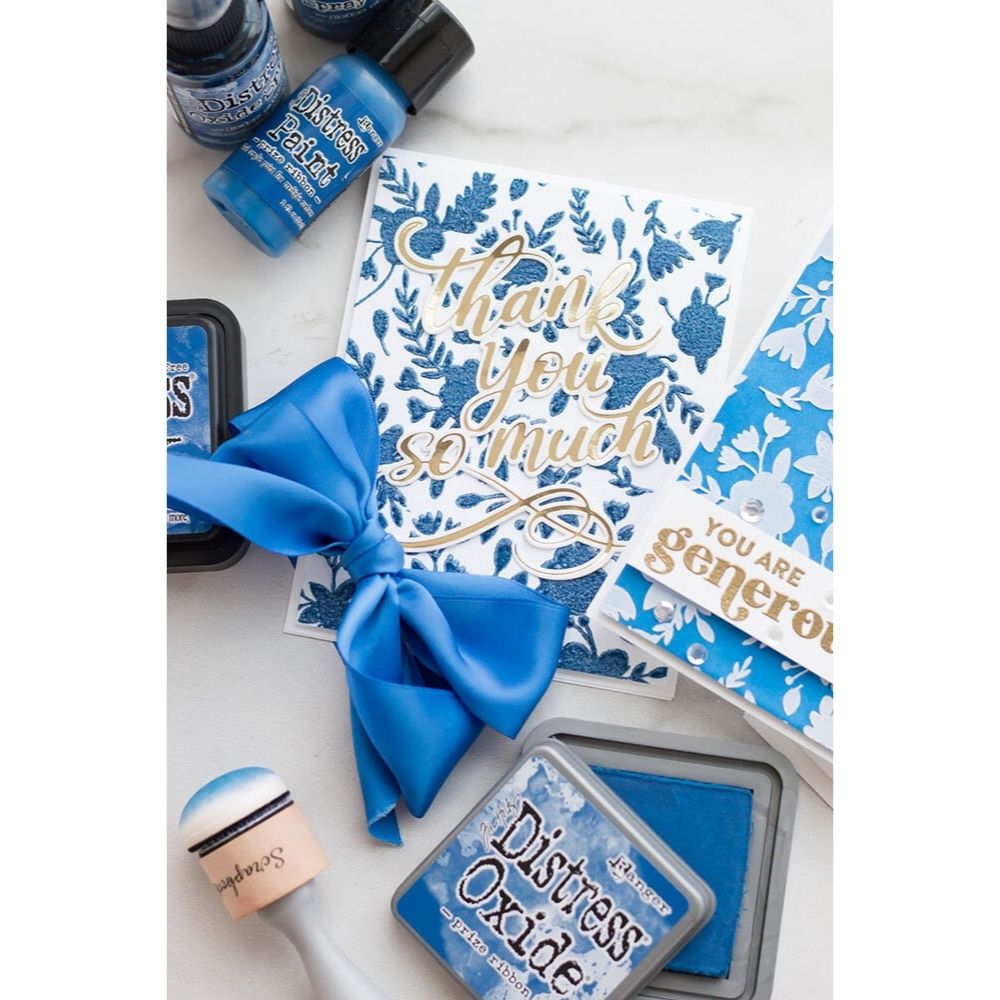 Tim Holtz Distress Oxide Prize Ribbon / Cojin de Tinta Efecto Oxidado Azul Tintas Ranger