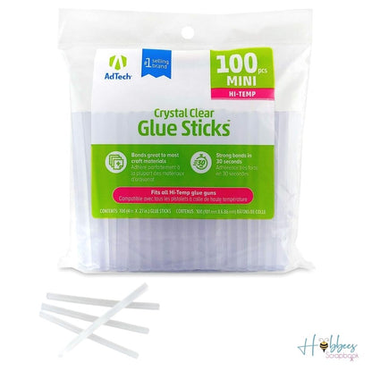 High Temp Mini Glue Sticks / 100 Barras de Silicón Alta Temperatura Adhesivos / Pegamentos Ad Tech