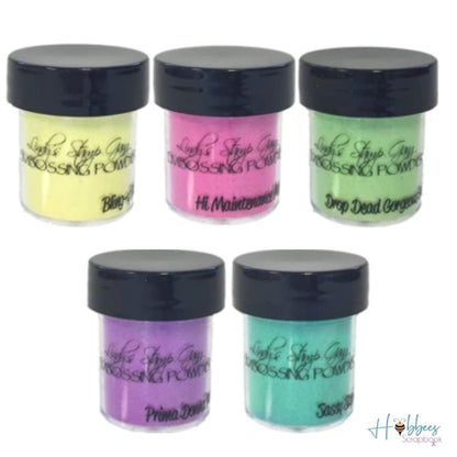 Embossing Powder Drop Dead Diva Set / 5 Polvos de Embossing Neón Polvos de Embossing Lindy&