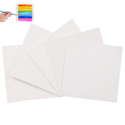 Canvas Panel Pack 8 x 8&quot; / 5 Lienzos para Pintar Lienzos Art Supply Basics