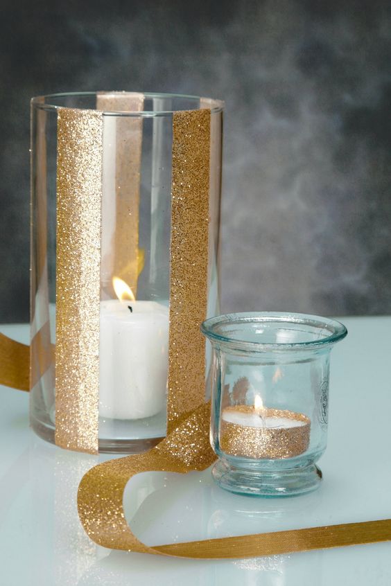 Decorative Tape Gold Glitter / Cinta Decorativa Dorada Con Brillitos Descontinuado Heidi Swapp