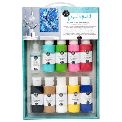 Color Pour Paint Starter Kit / Kit Inicial de Vertido de Pintura Acrìlicos American Crafts