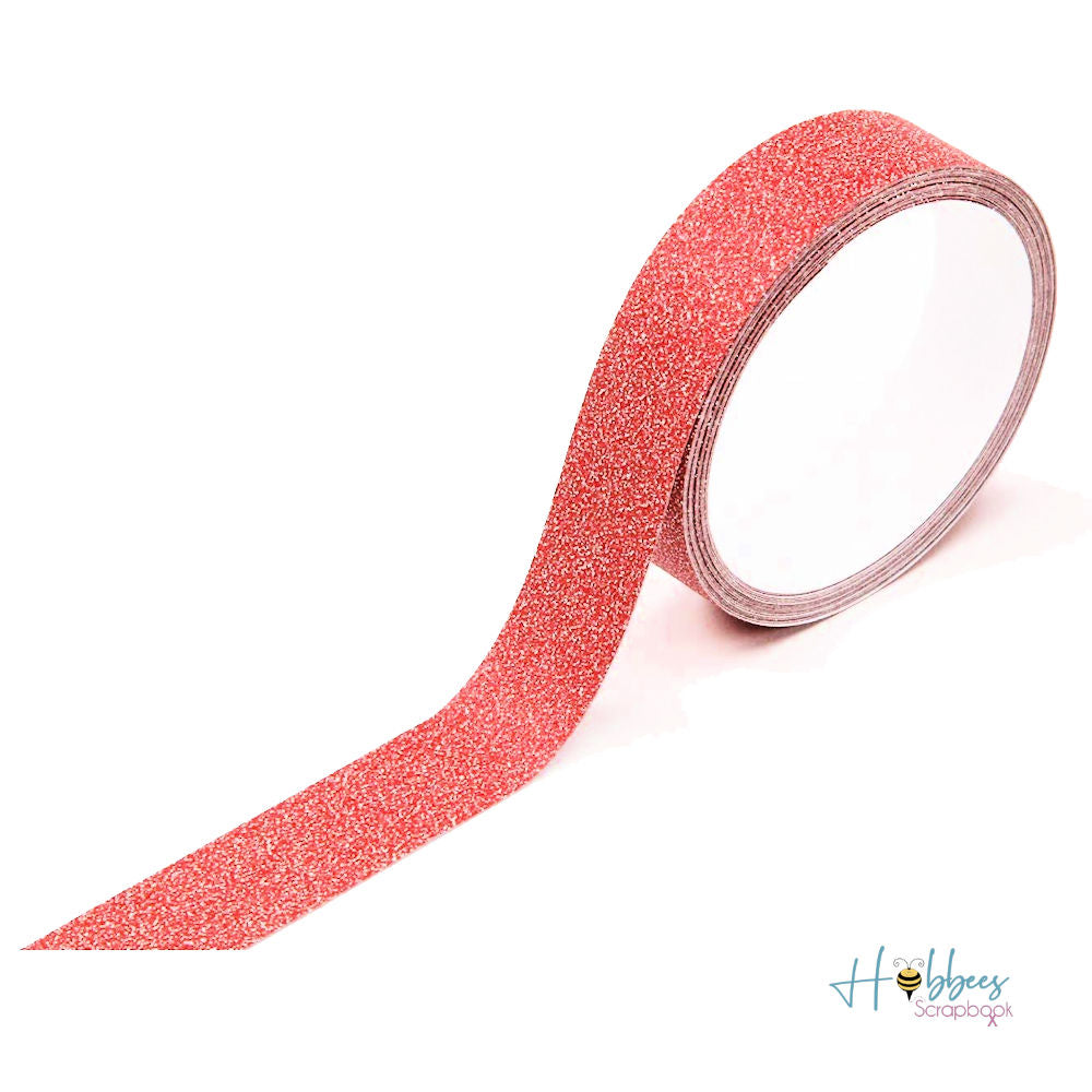 Sparkle Tape Red / Cinta Adhesiva Roja Brillante Descontinuado Darice