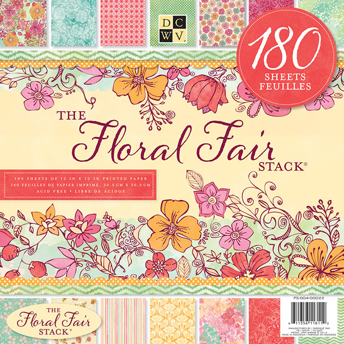 Floral Fair Paper Stack / Block de Papel Floral 180 Hojas Descontinuado DCWV