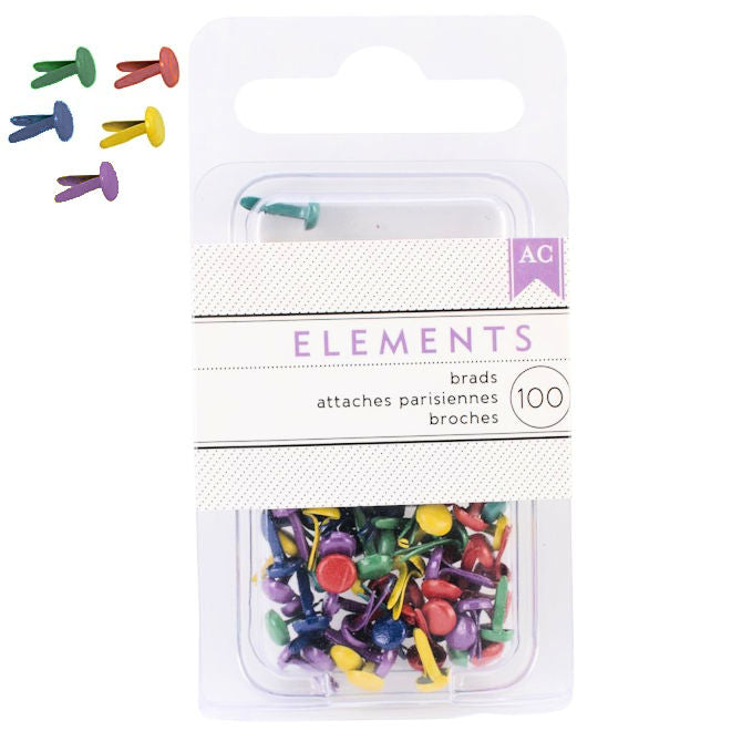 Mini Brads Primary Descontinuado American Crafts