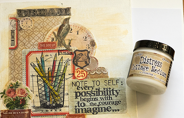 Tim Holtz - Distress Collage Medium / Gel para Pegar Estratificar y Sellar Adhesivos / Pegamentos Ranger