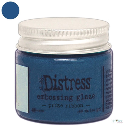 Distress Embossing Glaze Prize Ribbon / Polvo de Embossing Azul Polvos de Embossing Ranger