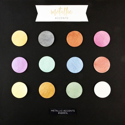 Metallic Accents Semi-Watercolors / Acuarelas Metálicas Acuarela Prima Marketing