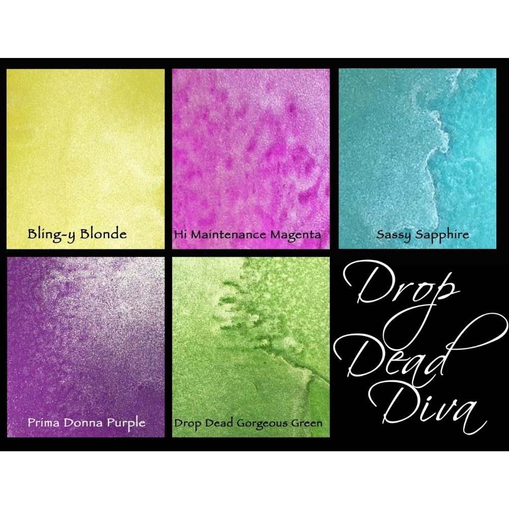 Embossing Powder Drop Dead Diva Set / 5 Polvos de Embossing Neón Polvos de Embossing Lindy&