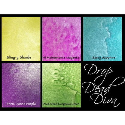 Embossing Powder Drop Dead Diva Set / 5 Polvos de Embossing Neón Polvos de Embossing Lindy&