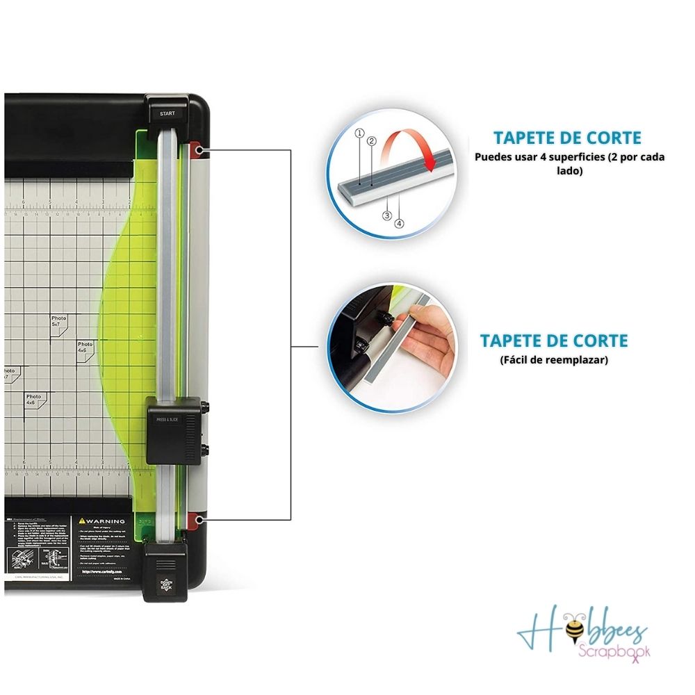 Heavy-Duty Rotary Trimmer 12 in / Cortadora con Capacidad de 36 Hojas Cortadoras / Guillotinas Carl