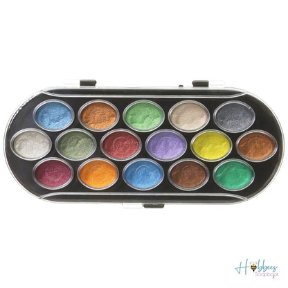 Pearlescent Watercolor Paint Cakes / 16 Acuarelas Aperladas Acuarela Niji