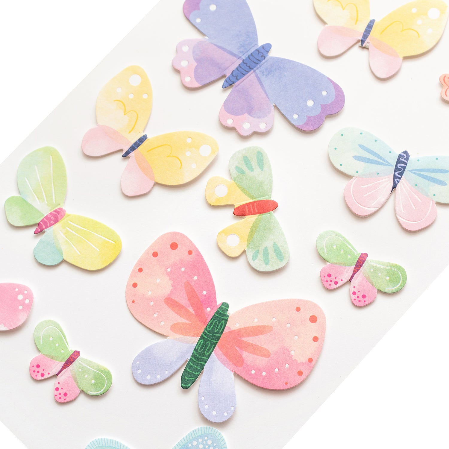 Bloom Street Dimensional Butterflies Stickers / Estampas De Mariposas Dimensionales Descontinuado Pink Paislee