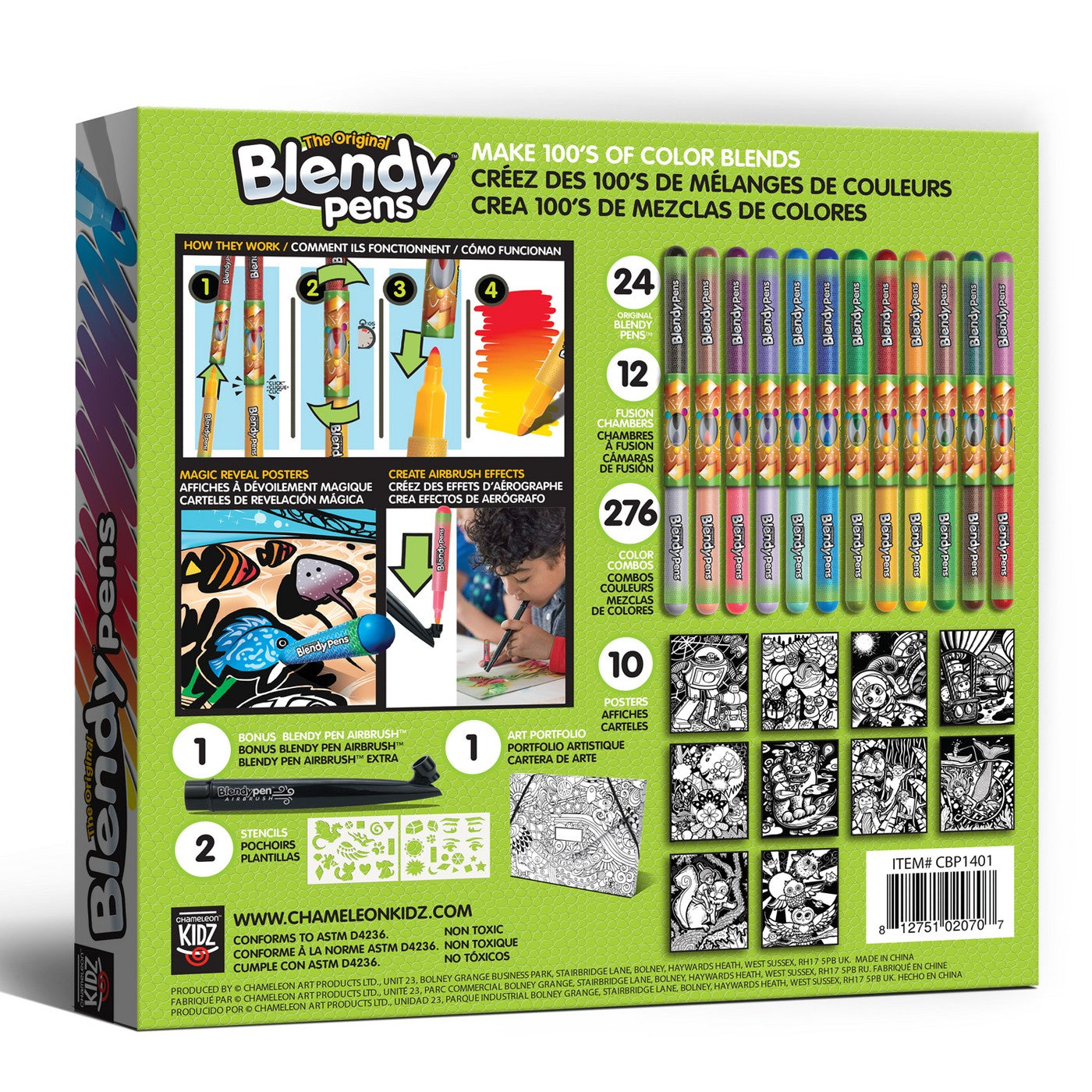 Blendy Pens Jumbo Kit 24 color / Juego de Plumones Multicolor Descontinuado Chameleon