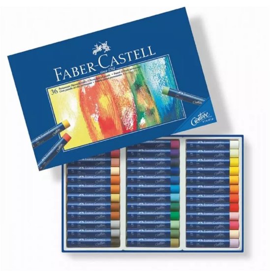 Creative Studio Permanent Oil Pastel Crayons 36 pc.  / Set de Pasteles al Oleo Descontinuado Faber Castell