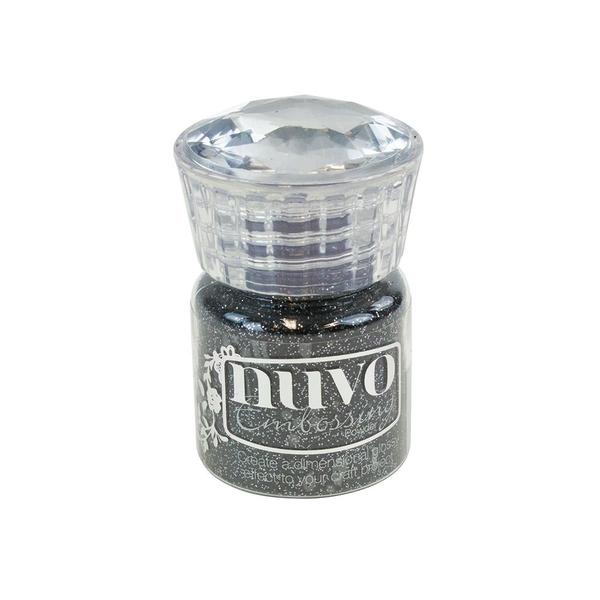 Embossing Powder Glitter Noir / Polvo de Realce Negro Glitter Polvos de Embossing Nuvo