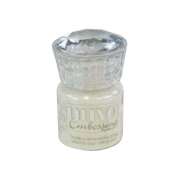Embossing Powder Shimmering Pearl / Polvo de Realce Blanco Polvos de Embossing Nuvo